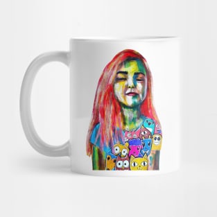 redhair lisa abstract paint Mug